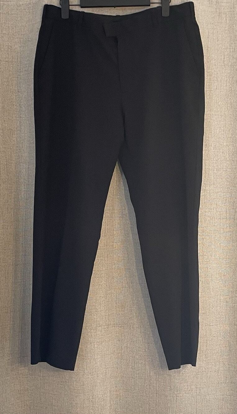 IZOD Perform X Mens Black Flat Front Dress Pants Slacks 34x29